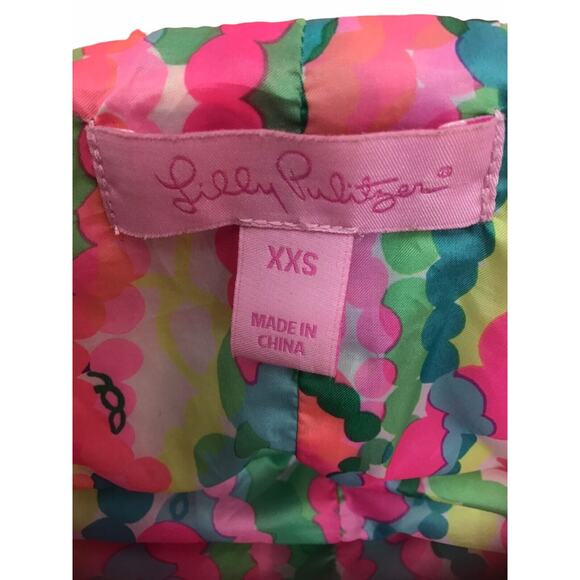 Lilly Pulitzer Isabelle Puffer Vest Size XXS Pink/Orange Women’s Girl’s - Picture 16 of 16